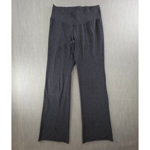 One Step Ahead Yoga Pants Women Small Charcoal Grey Wide Leg Heathered Knit